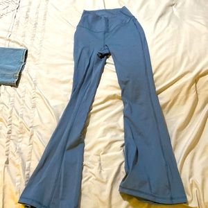 Blue yoga flare pants